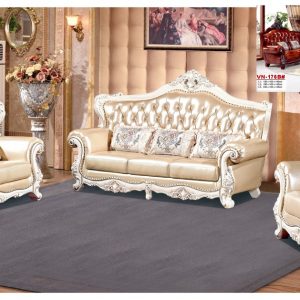 BỘ SOFA 1-2-3 TÂN CỔ ĐIỂN MÀU KEM MÃ VN-176A#