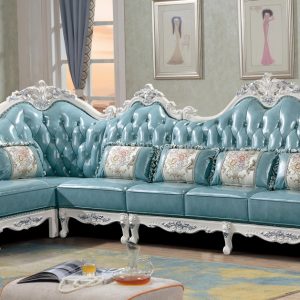 BỘ SOFA GÓC TÂN CỔ ĐIỂN MÀU XANH MÃ VN-203A#