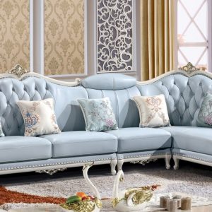 BỘ SOFA GÓC TÂN CỔ ĐIỂN MÀU XANH MÃ VN-208A#