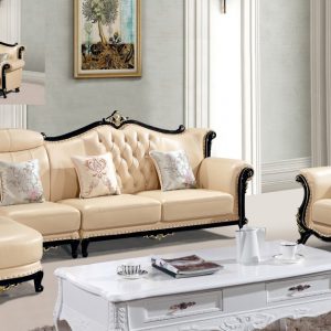 BỘ SOFA GÓC + GHẾ ĐƠN TÂN CỔ ĐIỂN VN-208B#