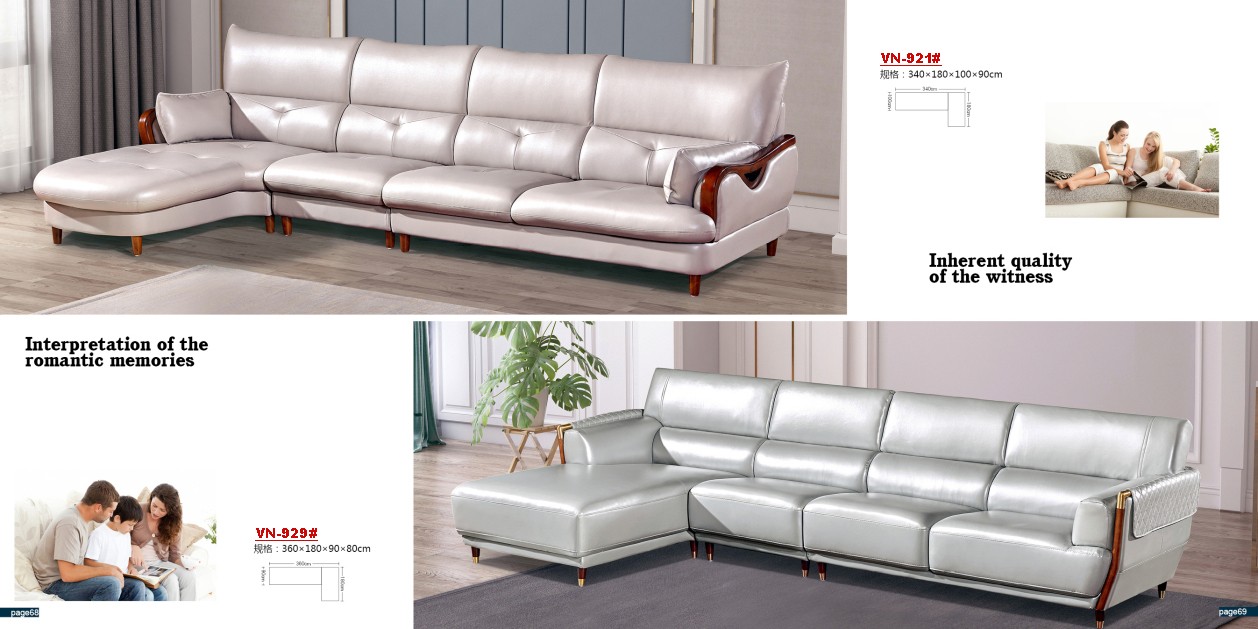 BỘ SOFA GÓC BỌC DA MÃ VN-921#