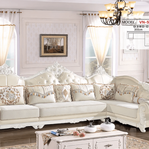 BỘ SOFA GÓC TÂN CỔ ĐIỂN MÀU KEM MÃ VN-ST11#