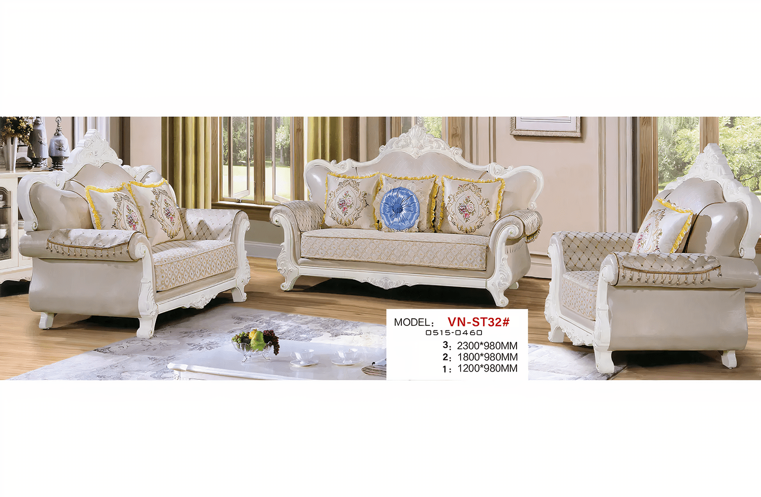 Bộ sofa tân cổ điển nhập khẩu 123 Hàng Trung Quốc