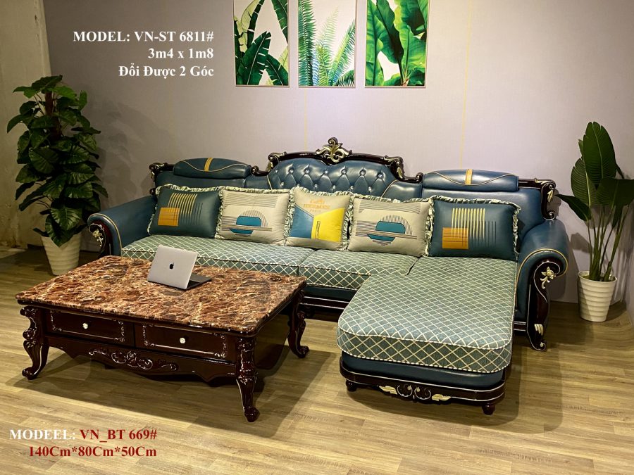 Mẫu thiết kế nội thất sofa tân cổ điển VN-ST6811