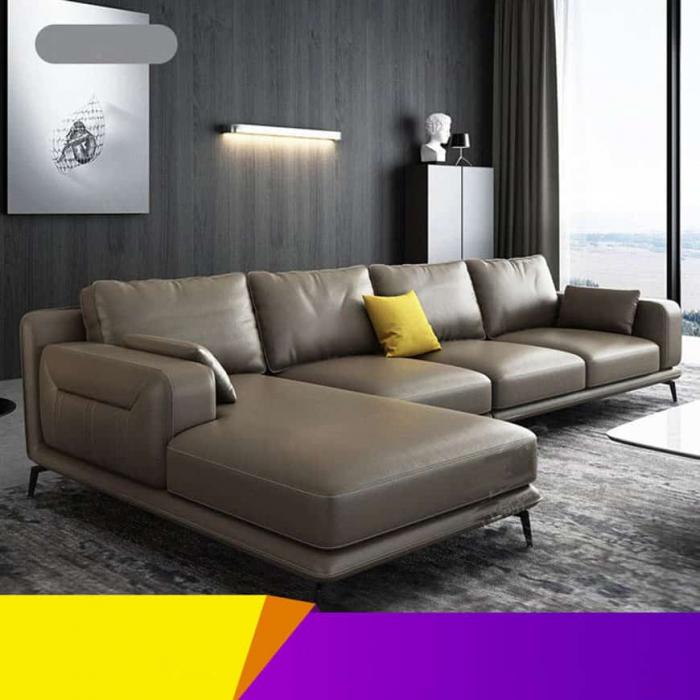 Mẫu sofa góc da cao cấp hiện đại