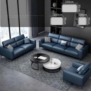 MẪU SOFA GÓC CHỮ L MÀU XANH ĐẬM