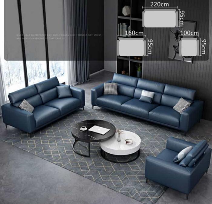 MẪU SOFA GÓC CHỮ L MÀU XANH ĐẬM