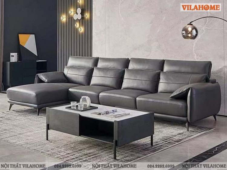 Mẫu sofa góc da cao cấp kiểu dáng Châu Âu