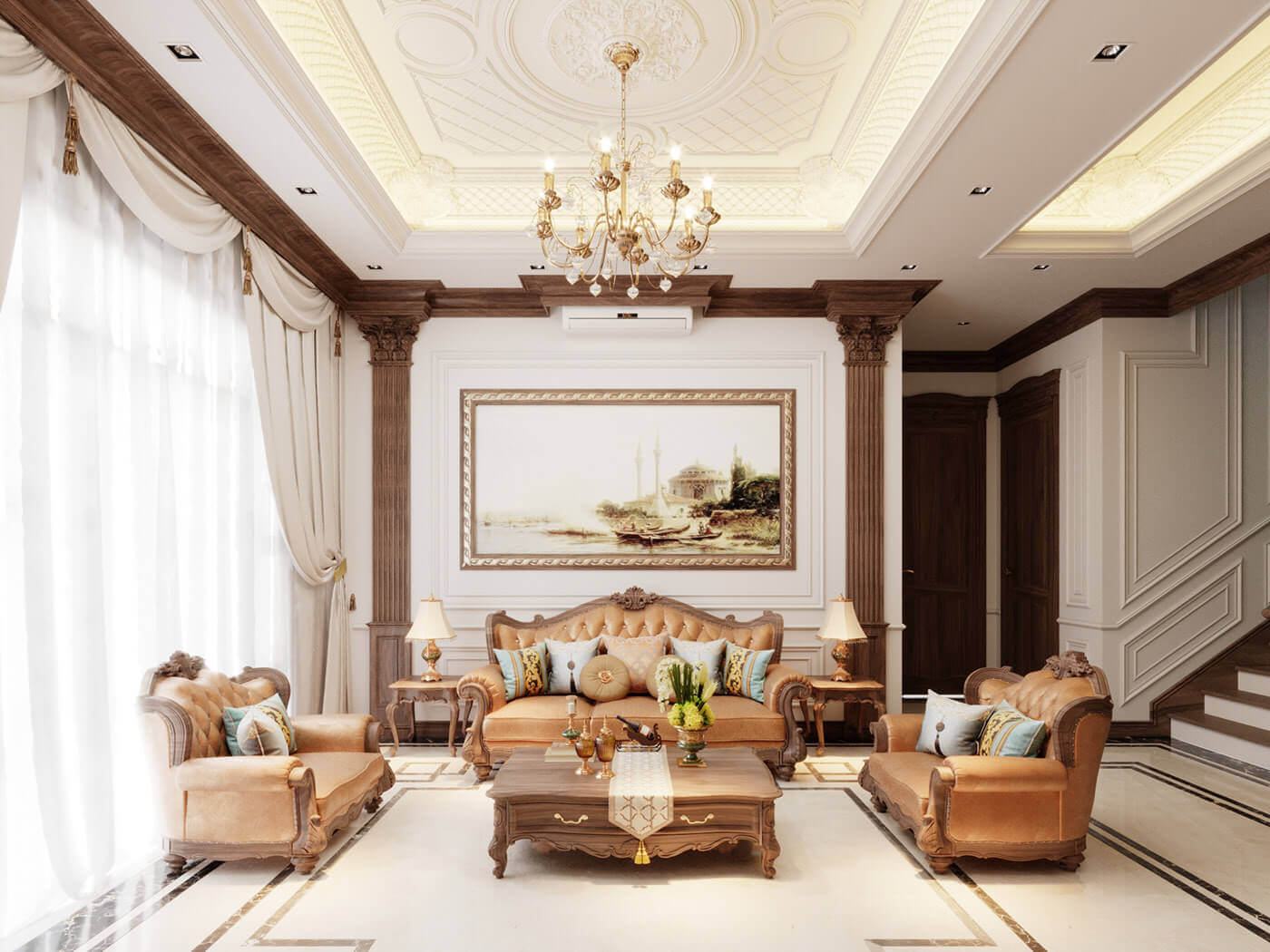 Thiết kế nội thất nhà phố tân cổ điển đẹp ở Bình Tân | Phan Kiến Phát  Co.,Ltd