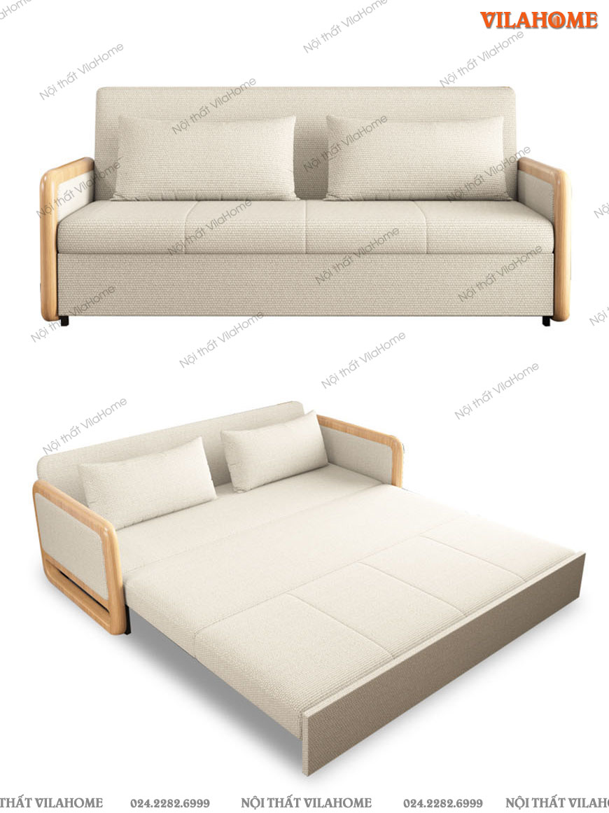 Sofa văng giường đẹp màu trắng