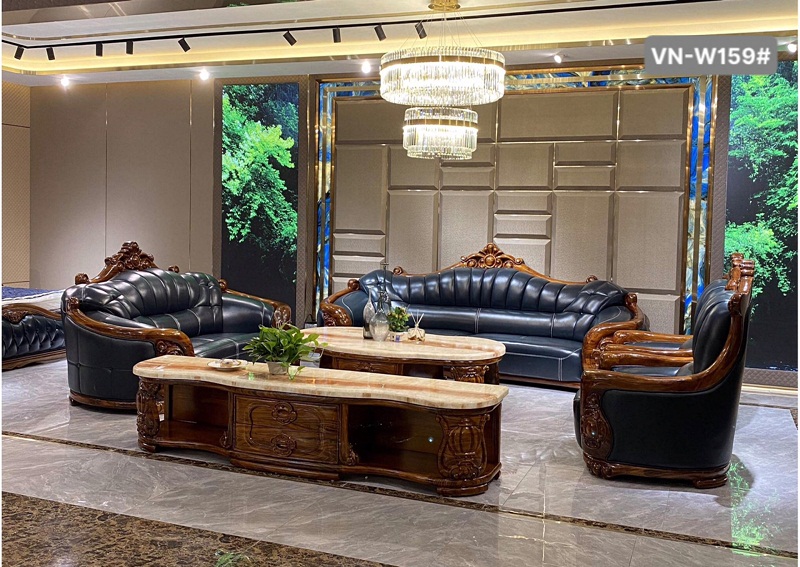Sofa phòng khách nhập khẩu tân cổ điến VN-W159