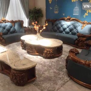 sofa tân cổ điển da bò cao cấp VN-W619